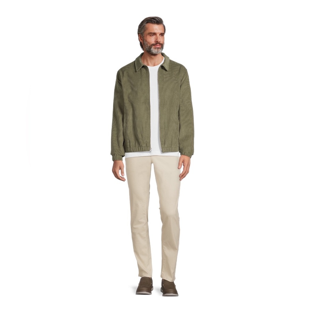George Men's Full Zip Fashion Corduroy Work Jacket - Picture 3 of 5